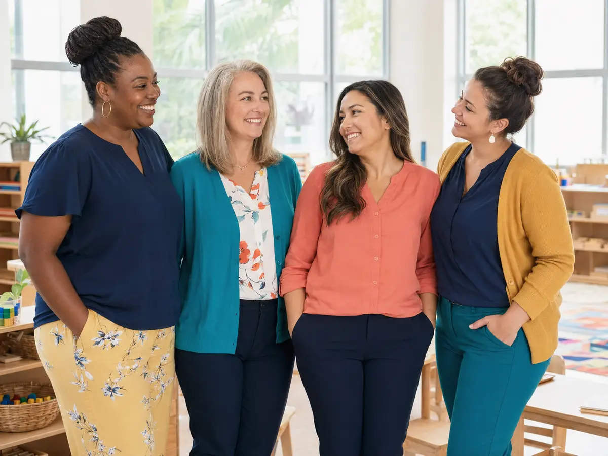 A friendly team of preschool educators